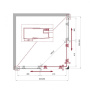 Душевой уголок BelBagno UNO-195-A-2-100-CH-CR Душевой уголок BelBagno UNO-195-A-2-100-CH-CR