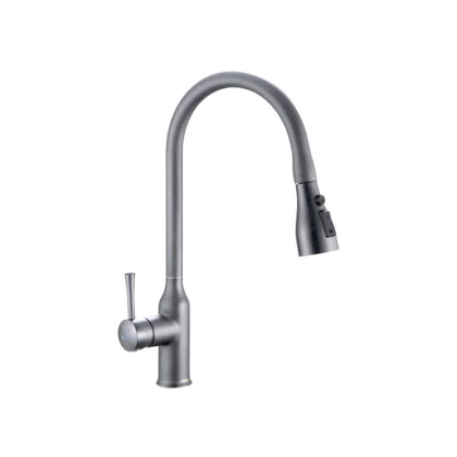 Смеситель для кухни с выдвижной лейкой Shevanik S163T