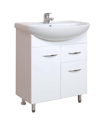 Тумба Onika Стелла 65 напольная, белая, с ящиком (ум. Стелла 65)