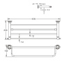 Полка для полотенца, RG1108 Rose, Хром