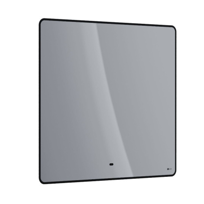 Зеркало Lemark MIOBLACK 90х80см с интерьерной подсветкой, с подогревом