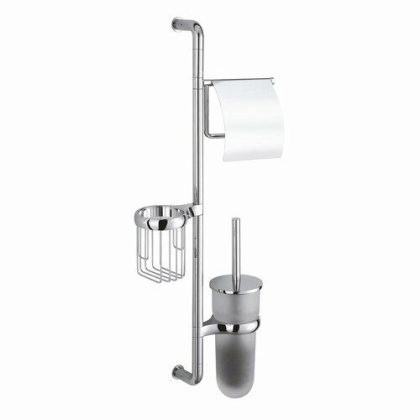 Комбинированная настенная стойка, 27,6х69,3х9,5 см, хром, K-1438