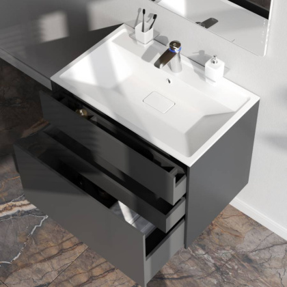 База под раковину подвесная, 60х80,8х49,2 см, серая, M50AFHX0803GM