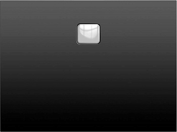 Акриловый душевой поддон Riho Basel 414 100x90 черный матовый, накладка хром DC241700000000S