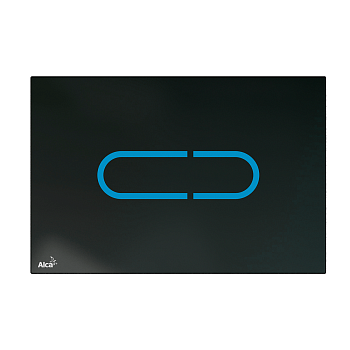 Кнопка управления бесконтактная для скрытых систем инсталляции с подсветкой, стекло-черный