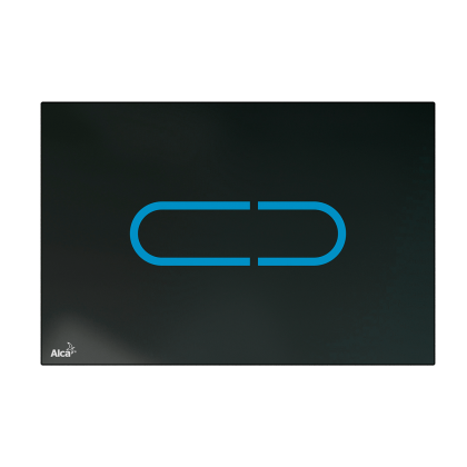 Кнопка управления бесконтактная для скрытых систем инсталляции с подсветкой, стекло-черный