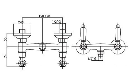 FIRST-DS-03/24-M Смеситель для душа Исполнение: Золото, Ручки: Металл 
