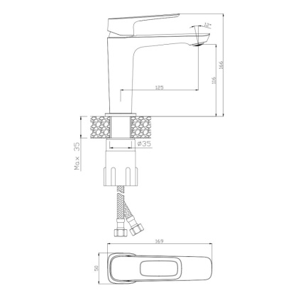Смеситель д/раковины ARTIS, арт.06100AT Смеситель д/раковины ARTIS, арт.06100AT