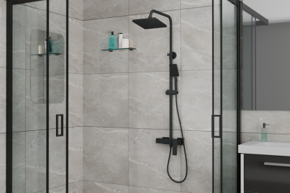 Душевая система RUSH Thira без излива (TR3635-40Black)