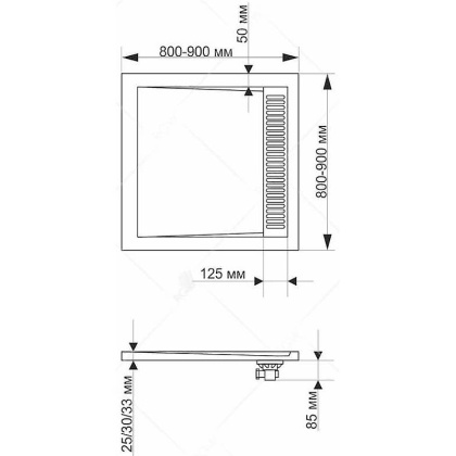 Душевой поддон квадратный RGW STM-W Белый 80*80 Душевой поддон квадратный RGW STM-W Белый 80*80