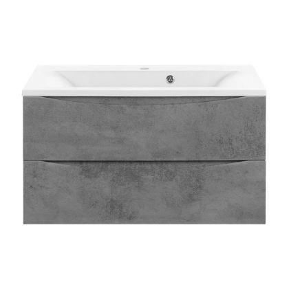 База под раковину Mia 900 подвесная, 2 выкатных ящика soft close, Beton База под раковину Mia 900 подвесная, 2 выкатных ящика soft close, Beton