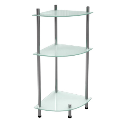 Напольная тройная полка угловая, 28х68,5х28 см, хром, K-4133