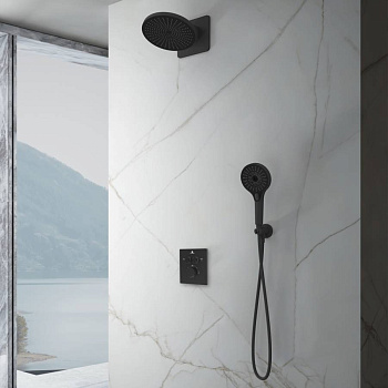 Душевой комплект Inspire VSFW-3I21MT5MB встраиваемый, термостат, двухрежимный, черный