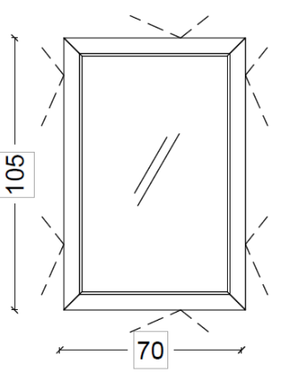 Зеркало Dolce Gold105x70см 567-G Boheme