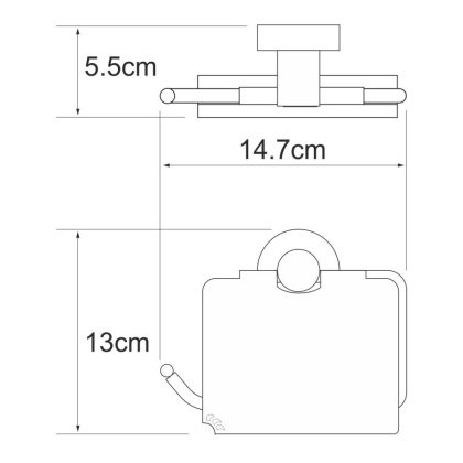 Держатель туалетной бумаги Isen, 14,7х13х5,5 см, хром, K-4025