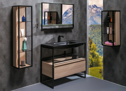 Пенал LOFT высокий light wood, полки стекло 896-L Boheme Пенал LOFT высокий light wood, полки стекло 896-L Boheme