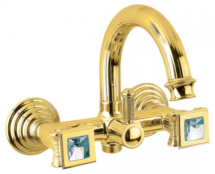 OLIMP-VD-02-O Смеситель для ванны, бронза, ручки бронза