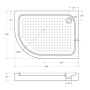 Акриловый поддон BelBagno TRAY-BB-RH-120/80-550-15-W-R