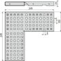 Решетка для дренажного углового желоба 100 мм, оцинкованная сталь