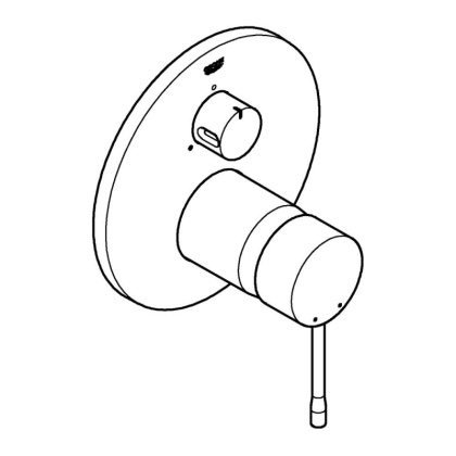 Смеситель для ванны Grohe Essence встраиваемый без излива хром (24092001)