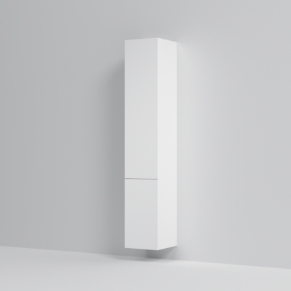 M90CHR0306WG GEM, шкаф-колонна, подвесной, правый, 30 см, двери, push-to-open, цвет: Белый, глянец