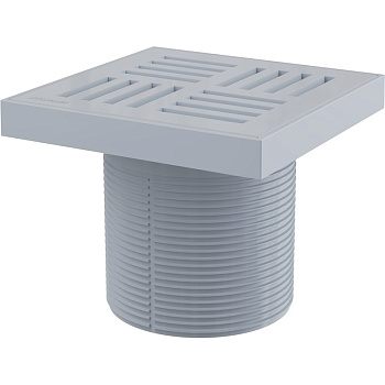 Горло сливного трапа, решетка 150х150 мм серая Горло сливного трапа, решетка 150х150 мм серая