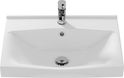 Прямоугольная мебельная раковина STRIM с отверстием под смеситель, размером 60 см.