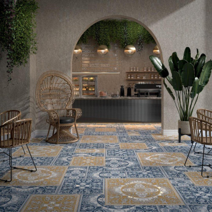 Декор HGD\A510\SG9174 Алмаш синий/голубой/белый (30см*30см*8мм) (7шт/0,63м2) матовый, шт