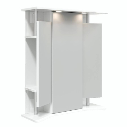 Шкаф-зеркало Onika Валерия 65 белый, правый, с подсветкой