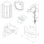 Комплект для ванной комнаты, зона помывочной 80x80 см WK90EM
