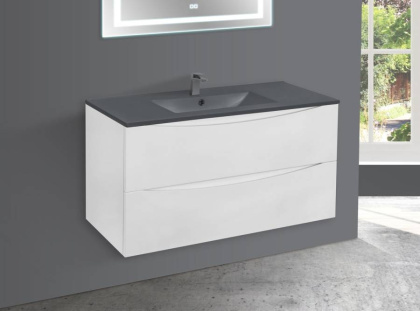 База под керамическую раковину Mia 1000 подвесная, 2 выкатных ящика soft close, G.White База под керамическую раковину Mia 1000 подвесная, 2 выкатных ящика soft close, G.White