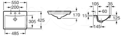 Раковина Roca Diverta CNTP 732711600Y 55 см