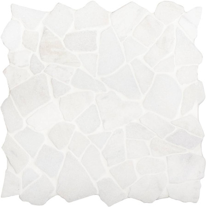 Мозаика, нат. мрамор, SPLIT WHITE MATT, Broken Мозаика, нат. мрамор, SPLIT WHITE MATT, Broken