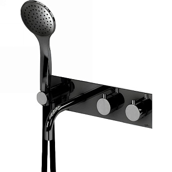 CZR-B-VDM2-T-NOP Встраиваемый термостатический смеситель для ванны и душа однорычажный, на 3 выхода, в комплекте с ручным душем, NOP