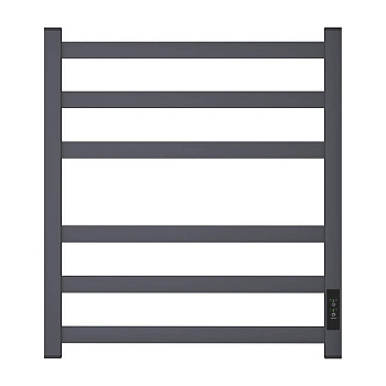 Полотенцесушитель электрический Point Меркурий PN83856GR П6 500x600, диммер справа, графит премиум