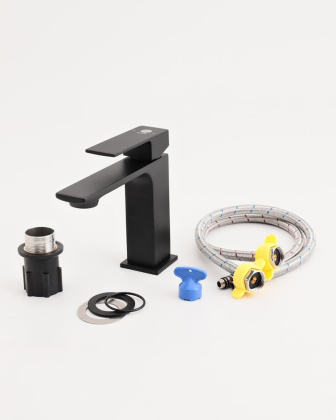 Смеситель для раковины Orange Lutz M04-021b черный