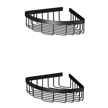 A7452222 Sense L Корзина для душа угловая двухъярусная, черный A7452222 Sense L Корзина для душа угловая двухъярусная, черный