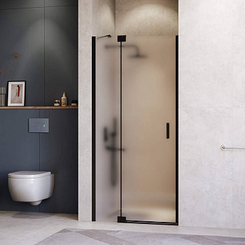 Душевая дверь 90*200 RGW HO-014-B Чёрный/Матовое/8 мм (EasyClean)