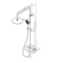 F0785A499  X-Joy, душ.система:  см-ль д/душа с ТМС, душ.штанга,верхний душ 220мм, ручн душ, золото