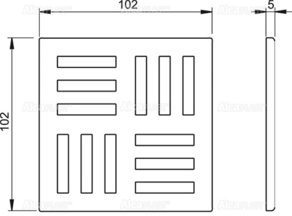 Решетка 102×102 мм, серый Решетка 102×102 мм, серый