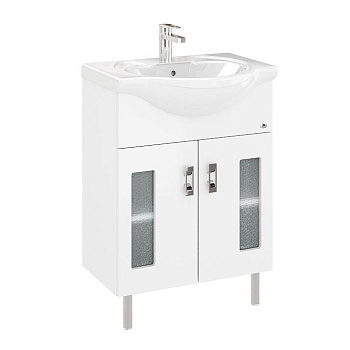 Тумба Onika Кристалл 65 напольная, белая (ум. Байкал 65)