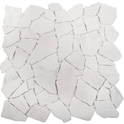 Мозаика, нат. мрамор, SPLIT WHITE MATT, Broken Мозаика, нат. мрамор, SPLIT WHITE MATT, Broken
