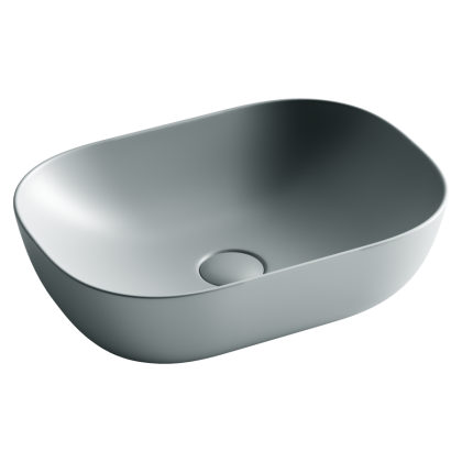 Умывальник чаша накладная прямоугольная (цвет Антрацит Матовый) Element 455*325*135мм