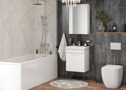 Шкаф-зеркало Onika Венеция 58 белый, универсальный