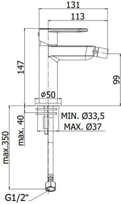 Смеситель для биде Paffoni Candy CA131CR