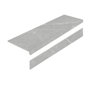 Ступень L из керамогранита DAKOTA GRIS 32х120 AS с подступенником
