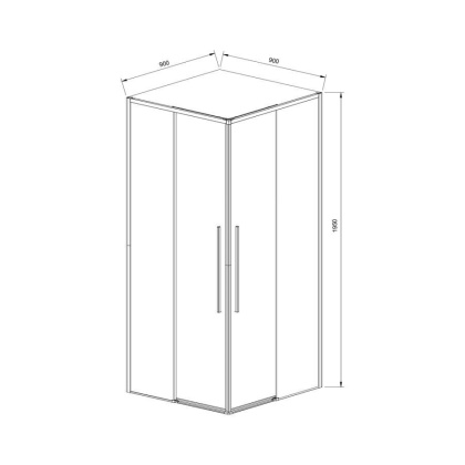 Душевой уголок Slim-N VSS-4SN900CLB, 900*900, черный, стекло прозрачное Душевой уголок Slim-N VSS-4SN900CLB, 900*900, черный, стекло прозрачное