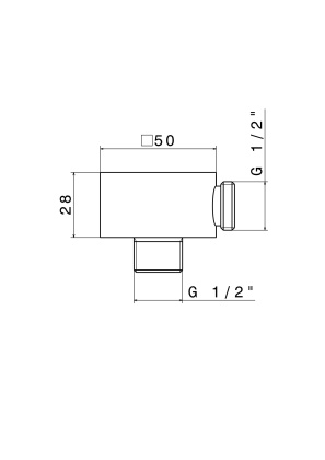 Монтажная часть FUTURA для душевого гарнитура, хром Монтажная часть FUTURA для душевого гарнитура, хром