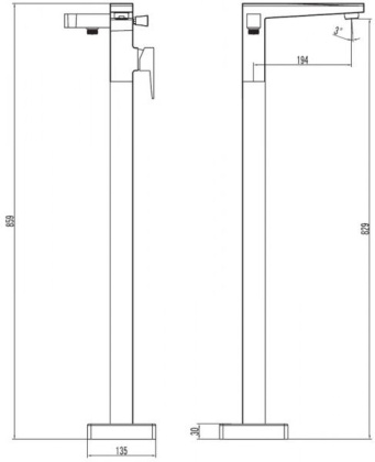 Смеситель для ванны отдельностоящий OMNIRES FRESH FR7133CR (хром) Смеситель для ванны отдельностоящий OMNIRES FRESH FR7133CR (хром)