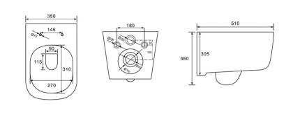 Подвесной унитаз Акватек Дива AQ2012-00
